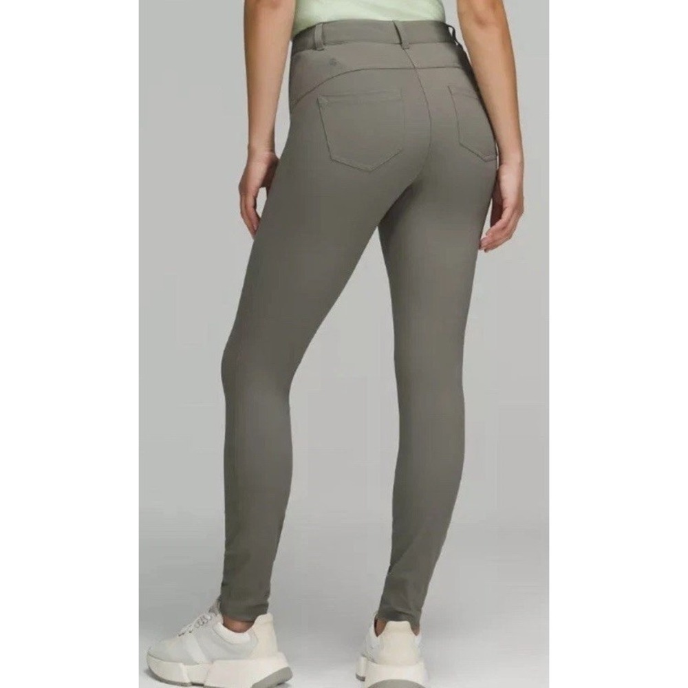 Women's Lululemon City Sleek 5 Pocket 7/8 Pant LW5EJ8S Sz 24 Olive - Picture 2 of 10